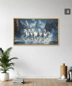 Seven Horse Horizontal Canvas Painting