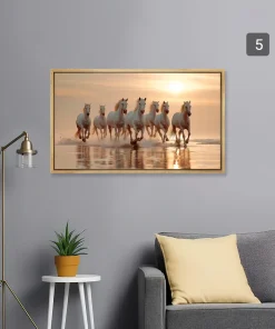 Seven Horse Horizontal Canvas Painting